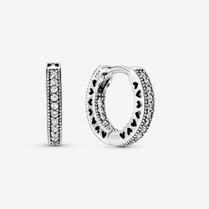 pandora heart hoop earrings